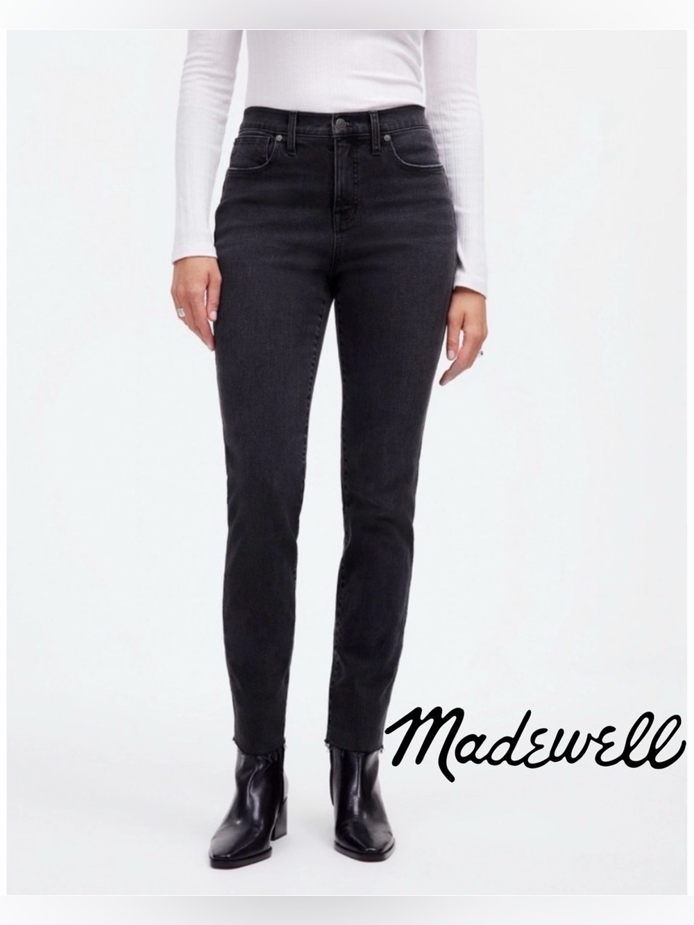 🆕 NWT Madewell Stovepipe Jeans in Armand Wash
